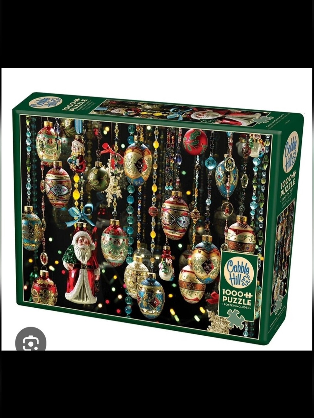 New! Cobble Hill Handblown Glass Ornament Puzzle